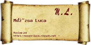 Mózsa Luca névjegykártya